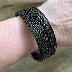 NWT Gunmetal Plated Chain Wrapped Bangle Bracelet